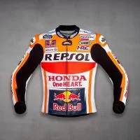 Marc Marquez Honda Repsol Motorcycle Jacket MotoGP 2023 front view