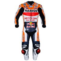 Marquez HRC Honda Repsol MotoGP 2016 Suit front view