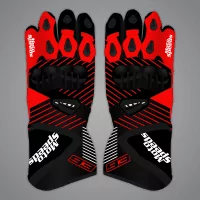Marc Marquez Moto Racing Gloves 2024 upper view