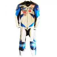 Mat Mladin Suzuki Motorcycle AMA 2002 Leathers front view