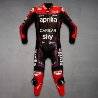 Maverick Vinales Aprilia Biker Suit MotoGP 2023 front view