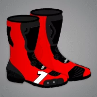 Motorcycle Boots Red