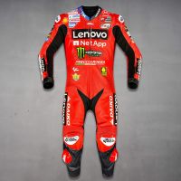 Francesco Bagnaia Ducati Motorcycle Racer Outfit MotoGP 2024 front view