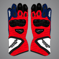 Red Biker Gloves