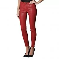 red patent leather pants