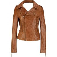 short body leather jacket