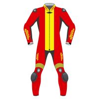 Spain Flag Moto Race Suit front view