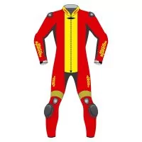 Spain Flag Moto Race Suit front view