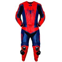 Spiderman Leather Race Suit front view