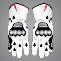 Toprak Razgatlioglu Motorcycle Gloves White SBK 2024 upper view
