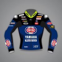 Toprak Razgatlioglu Yamaha Riding Jacket Blue WSBK 2023 front view