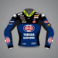 Toprak Razgatlioglu Yamaha Riding Jacket Blue WSBK 2023 front view