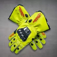 Valentino Rossi Moto Leather Gloves MotoGP 2024 upper view