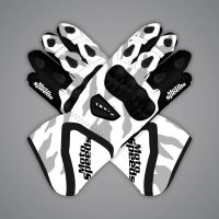 White Moto Gloves
