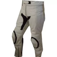 White Motorcycle Pants front view