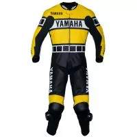 biker yellow race suit