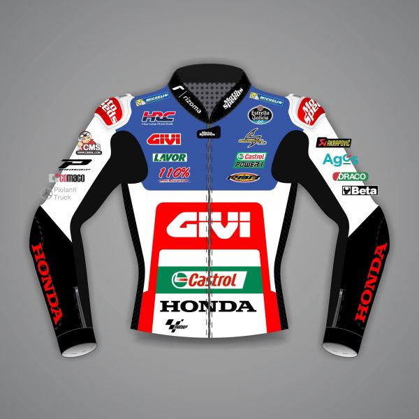 Alex Rins Castrol Honda Jacket For Sale MotoGP 2023 front view