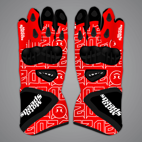 Fabio Quartararo Racer Motorcycle Gloves MotoGP 2024 upper view