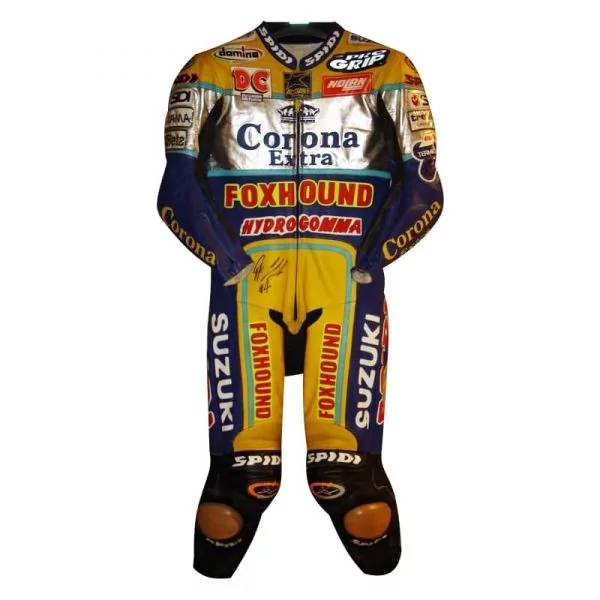 Fabrizio Pirovano Suzuki Corona Leather Suit 1998 WSBK Fabrizio Pirovano Suzuki WSBK
