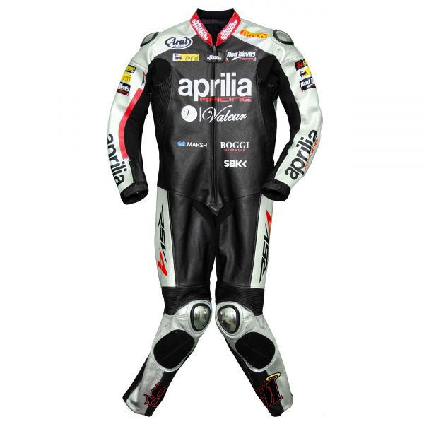 racing leathers Leon Haslam Aprilia WSBK 2015