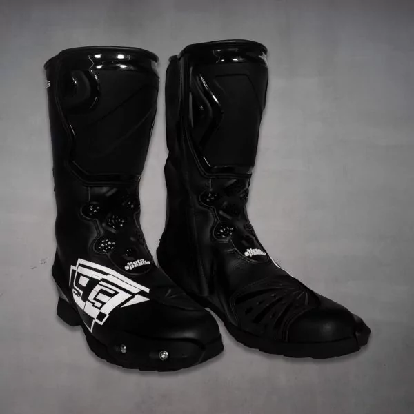 Marc Marquez Black Leather Biker Boots MotoGP 2023
